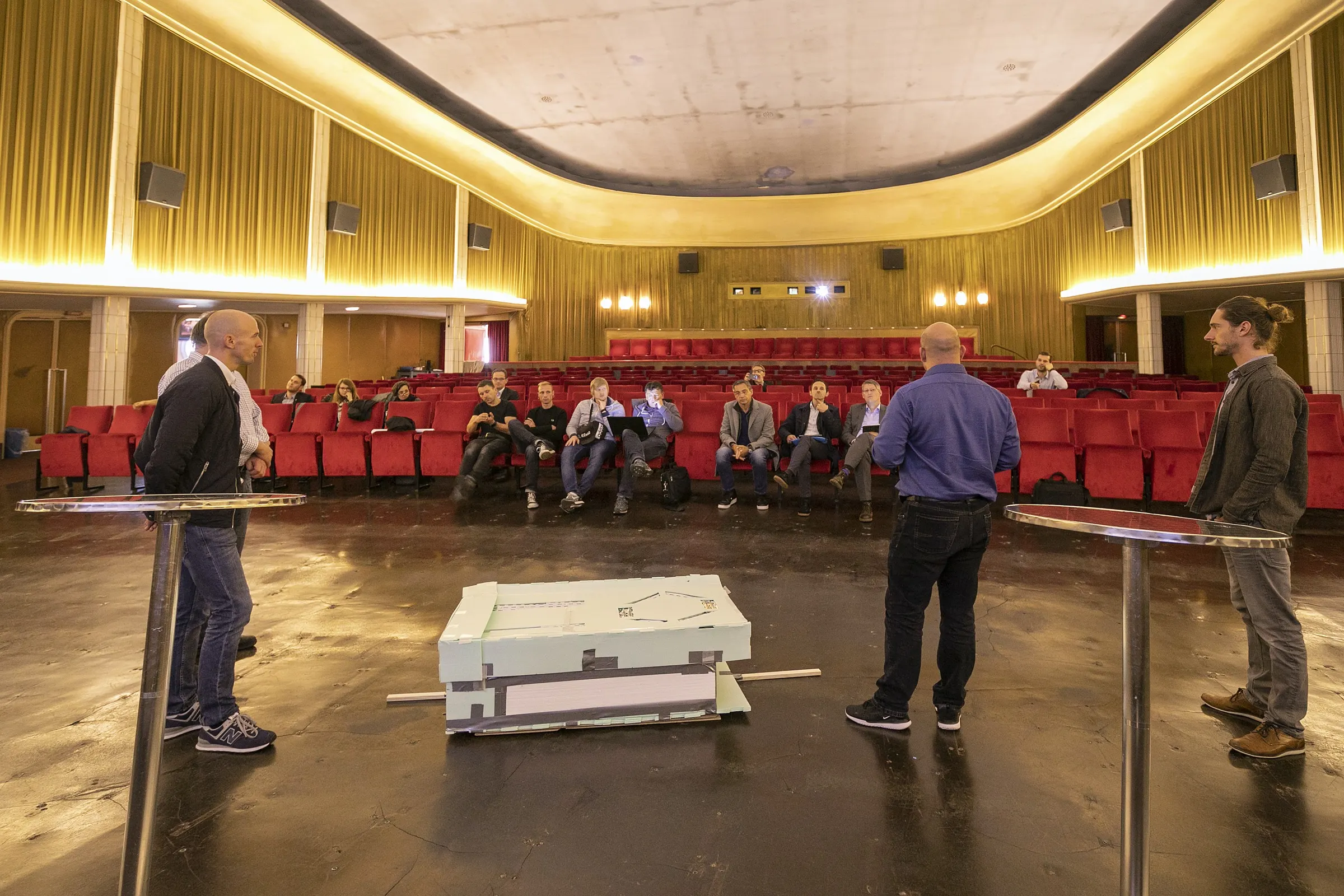 Keynote-Moment im Rahmen eines Innovationswerkstatt-Formats vor vollem Saal